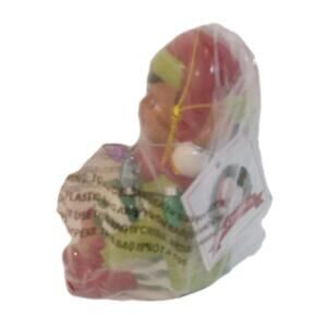 Mr Christmas Ceramic Elf Ornament Brown Green Red White 5" LED Lights Up